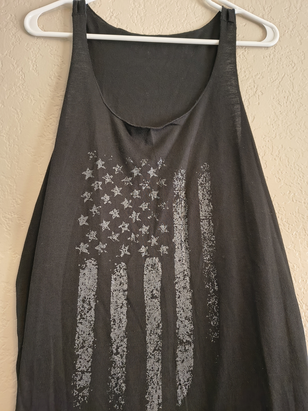 Women's XL American Flag Graphic Black Tank Tops ~ Lot ~ Blue Line American Flag - Picture 2 of 8